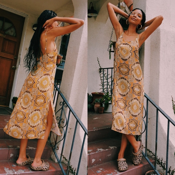 New Novella Royale The Avery Dress midi aqua lilies floral M - Picture 11 of 16